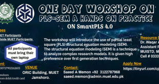 One Day Workshop on PLS-SEM MUET Jamshoro
